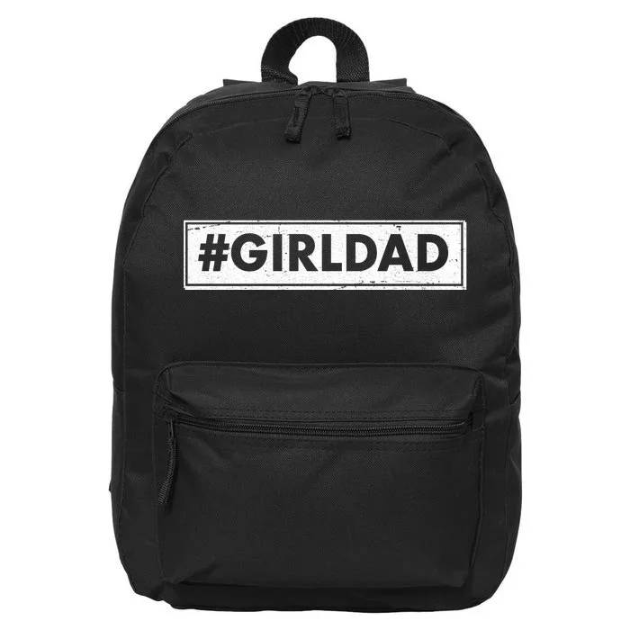 # Girl Dad Distressed Banner 16 in Basic Backpack