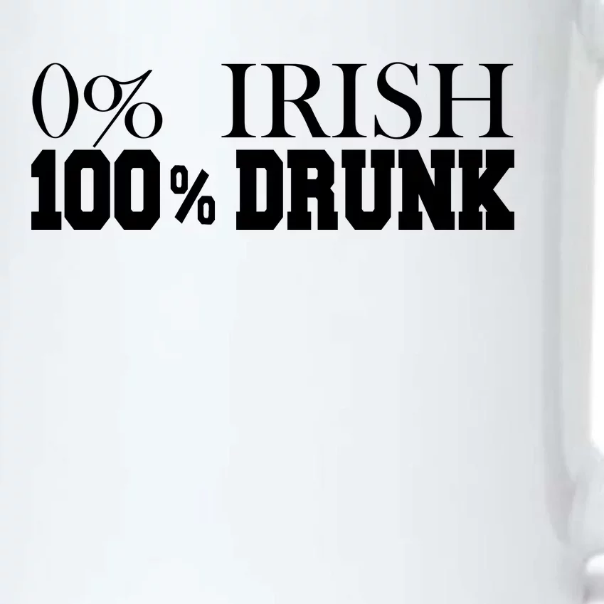 0% Irish 100% Drunk St. Patrick's Day Black Color Changing Mug