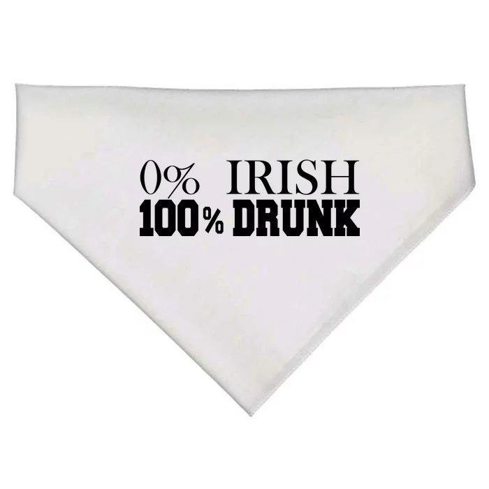 0% Irish 100% Drunk St. Patrick's Day USA-Made Doggie Bandana