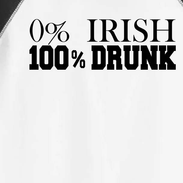 0% Irish 100% Drunk St. Patrick's Day Toddler Fine Jersey T-Shirt