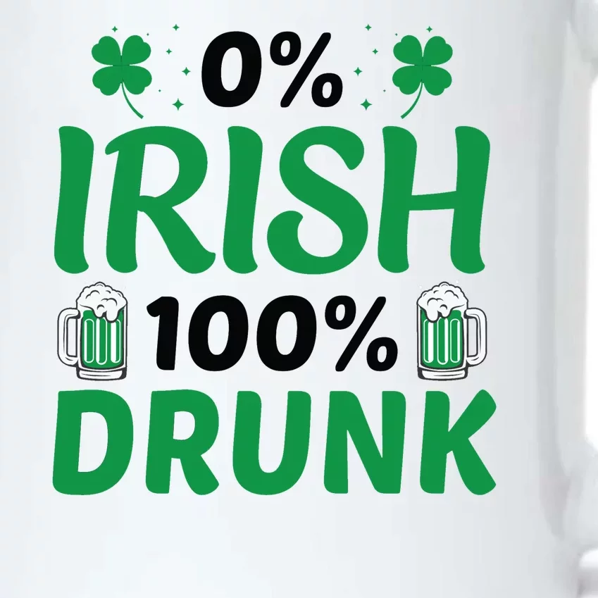 0 Irish 100 Percent Drunk Funny St Pattys Day Black Color Changing Mug