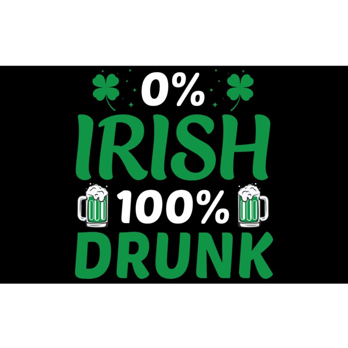 0 Irish 100 Percent Drunk Funny St Pattys Day Bumper Sticker