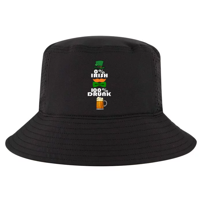 0 Percent Irish 100 Percent Drunk Irish Hipster Cool Comfort Performance Bucket Hat