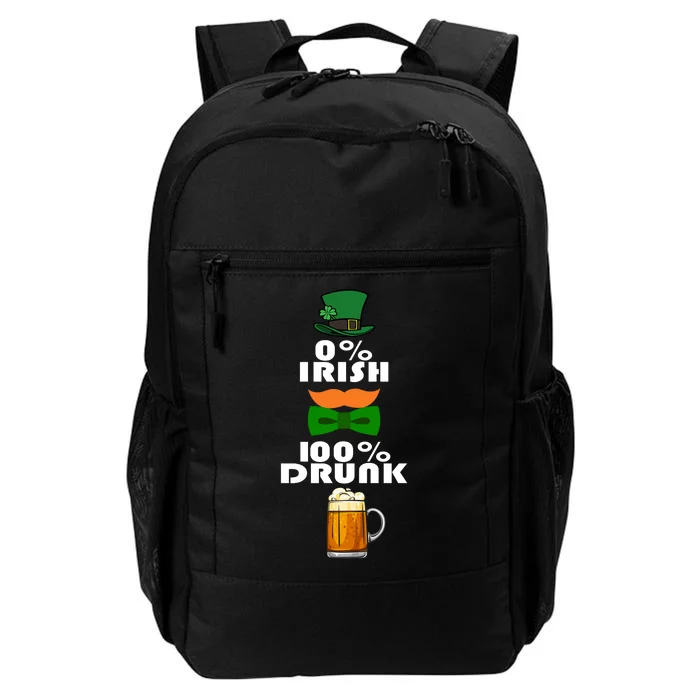 0 Percent Irish 100 Percent Drunk Irish Hipster Daily Commute Backpack