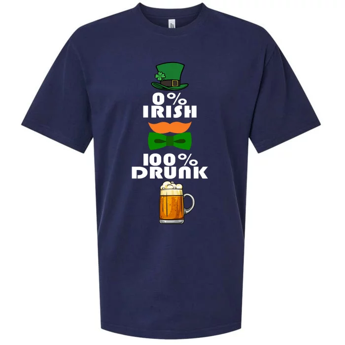 0 Percent Irish 100 Percent Drunk Irish Hipster Sueded Cloud Jersey T-Shirt