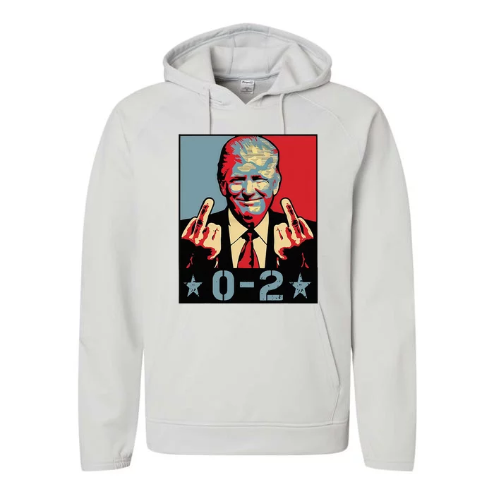 0 2 Funny Trump 2024 Performance Fleece Hoodie