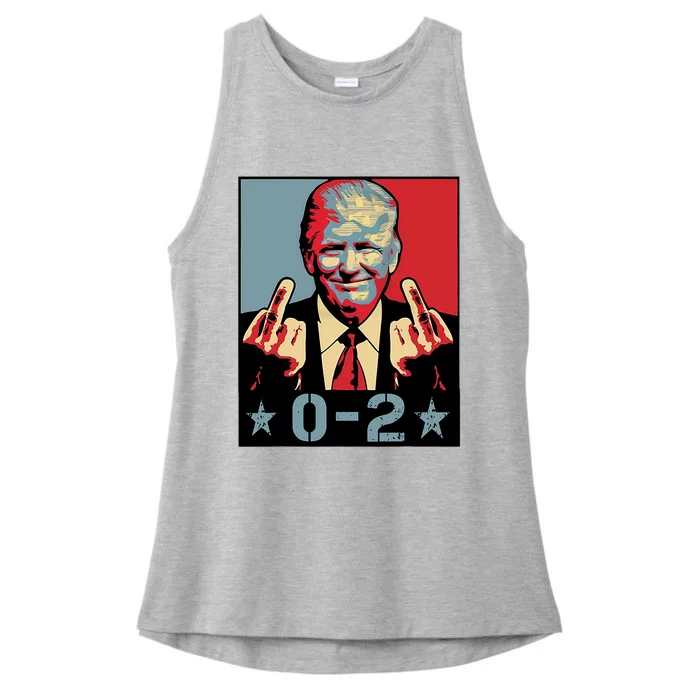 0 2 Funny Trump 2024 Ladies Tri-Blend Wicking Tank