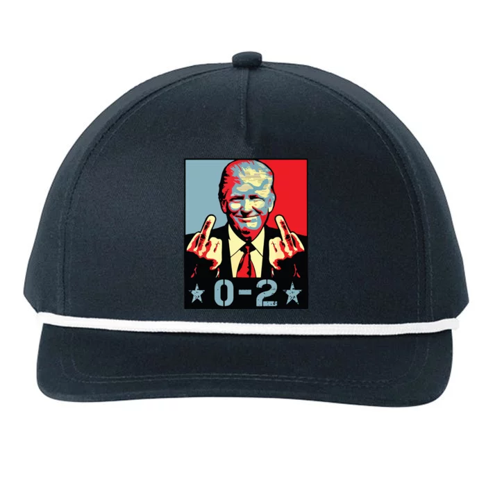 0 2 Funny Trump 2024 Snapback Five-Panel Rope Hat