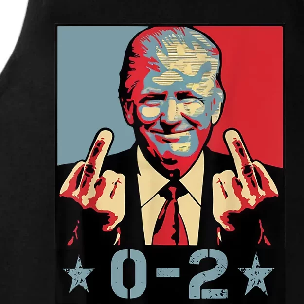 0 2 Funny Trump 2024 Trump 2024 For President Ladies Tri-Blend Wicking Tank