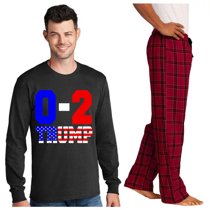 0 2 Trump 2024 Voting Trump For 47th President Long Sleeve Pajama Set