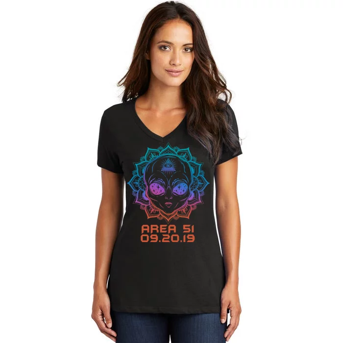 09.20.19 Area 51 Women's V-Neck T-Shirt