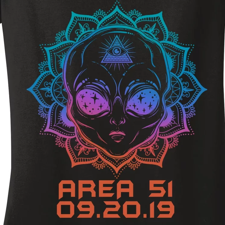 09.20.19 Area 51 Women's V-Neck T-Shirt