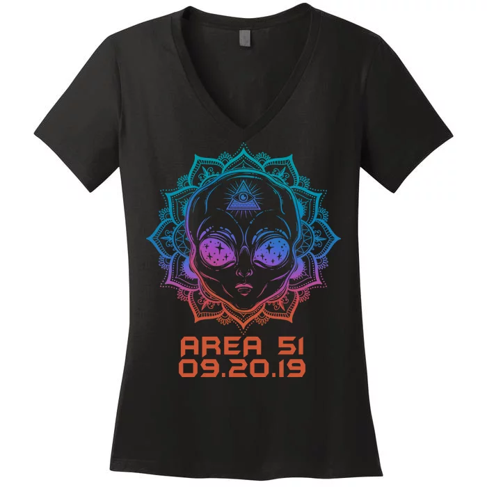 09.20.19 Area 51 Women's V-Neck T-Shirt