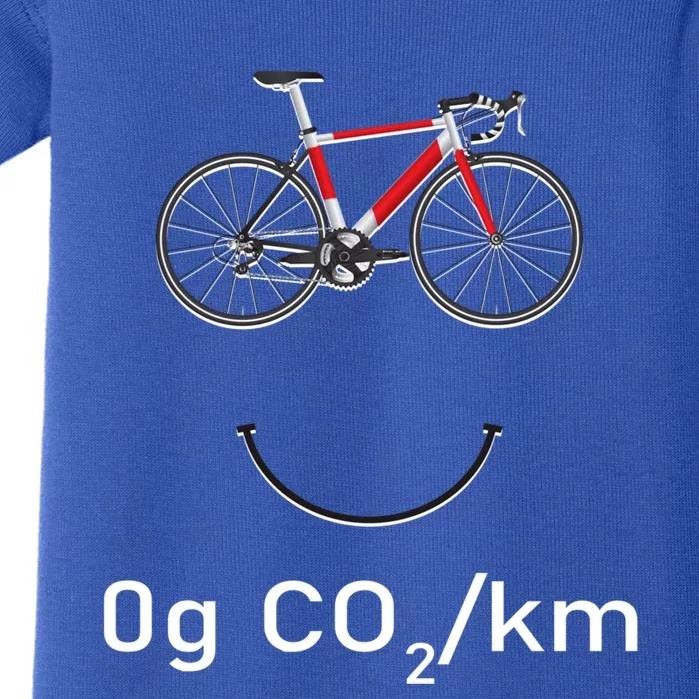 0g Co2 / Km Bicyle Smile Cyclist Bicycle Cycling Art Gift Baby Bodysuit