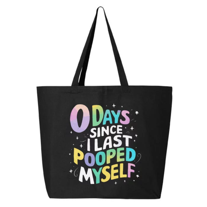 0 Days Since I Last Pooped Myself Gift 25L Jumbo Tote