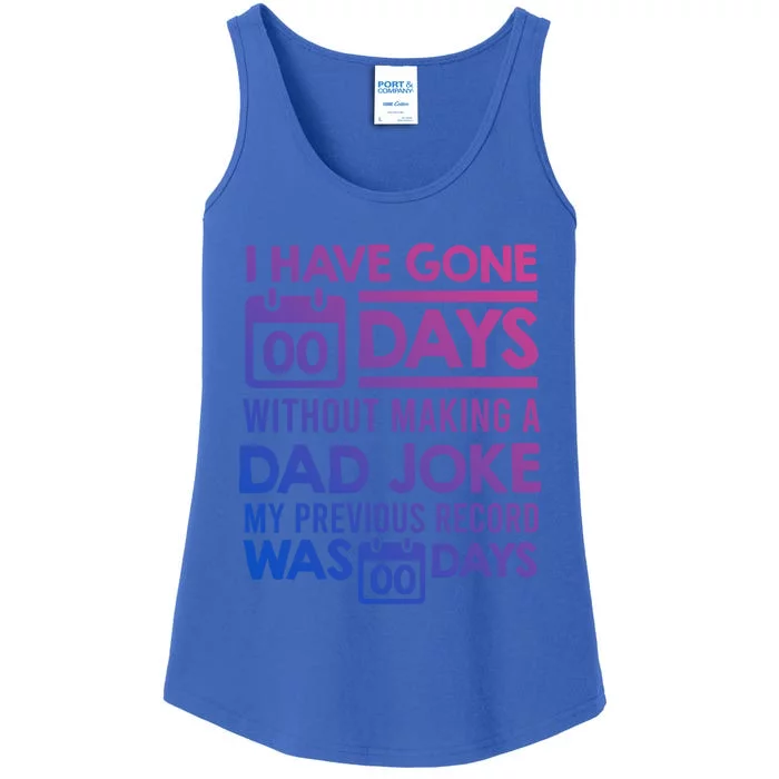 0 Days Since Last Dad Joke Dad Jokes Gift Ladies Essential Tank