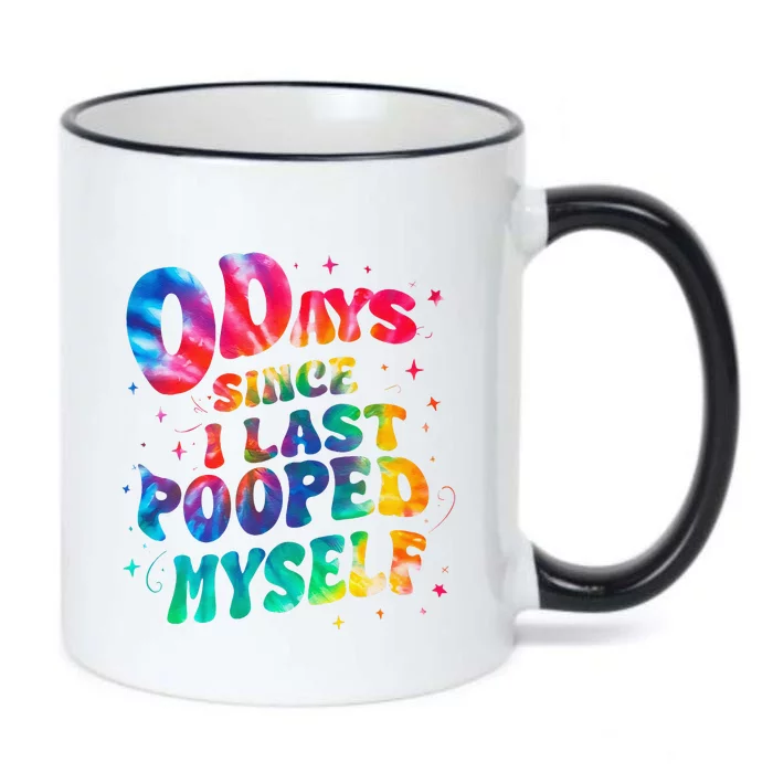 0 Days Since I Last Pooped Myself Black Color Changing Mug