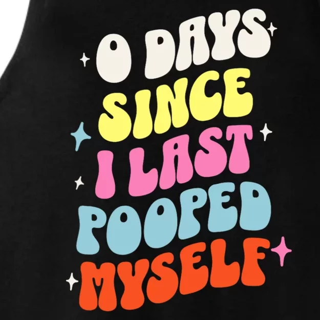 0 Days Since I Last Pooped Myself Funny Adult Humor Meme Ladies Tri-Blend Wicking Tank