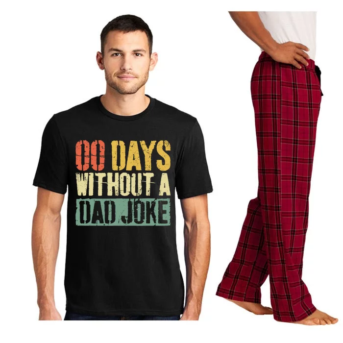 00 Days Without A Dad Joke Fathers Day Pajama Set