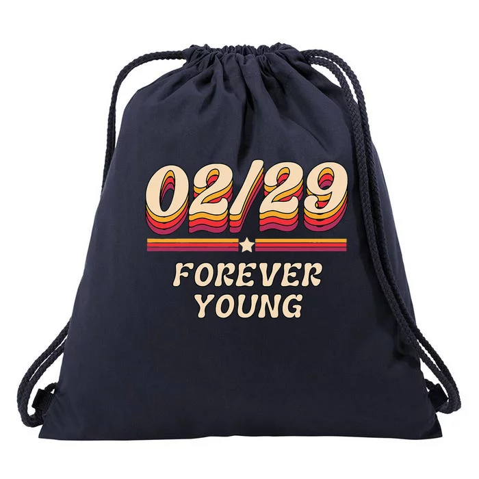 0229 February Leap Year Forever Young Vintage Birthday 2902 Drawstring Bag