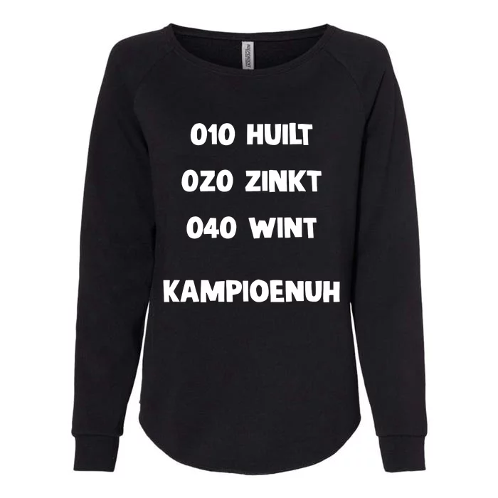 010 Huilt 020 Zinkt 040 Wint Kampioenuh Womens California Wash Sweatshirt