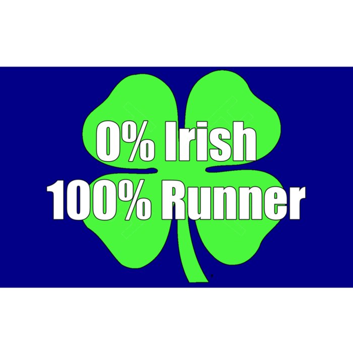 0% Irish 100% Runner Shamrock St Patrick's Running Fun Race Cool Gift Bumper Sticker