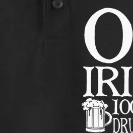 0 Irish 100 Drunk Beer Lover Happy St Patrick Day Dry Zone Grid Performance Polo