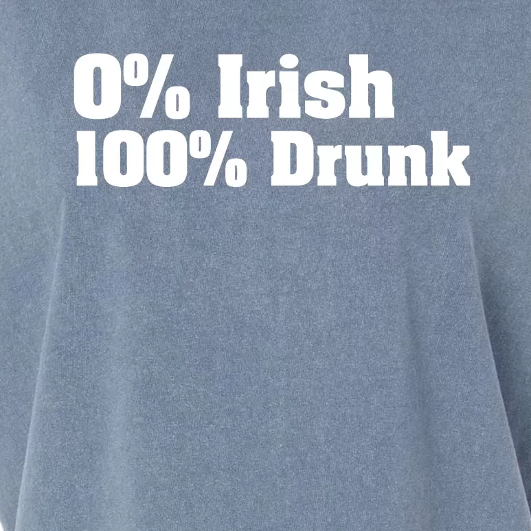 0% Irish 100% Drunk Garment-Dyed Women's Muscle Tee