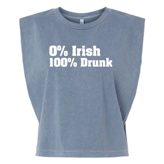 0% Irish 100% Drunk Garment-Dyed Women's Muscle Tee