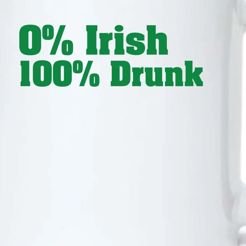 0% Irish 100% Drunk Black Color Changing Mug