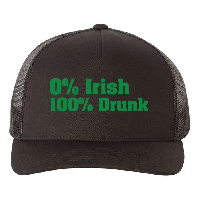 0% Irish 100% Drunk Yupoong Adult 5-Panel Trucker Hat