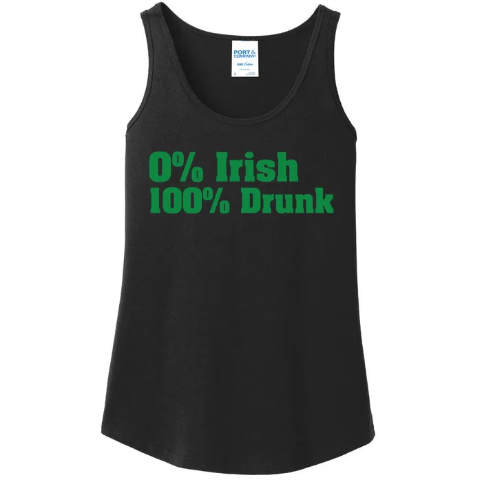 0% Irish 100% Drunk Ladies Essential Tank