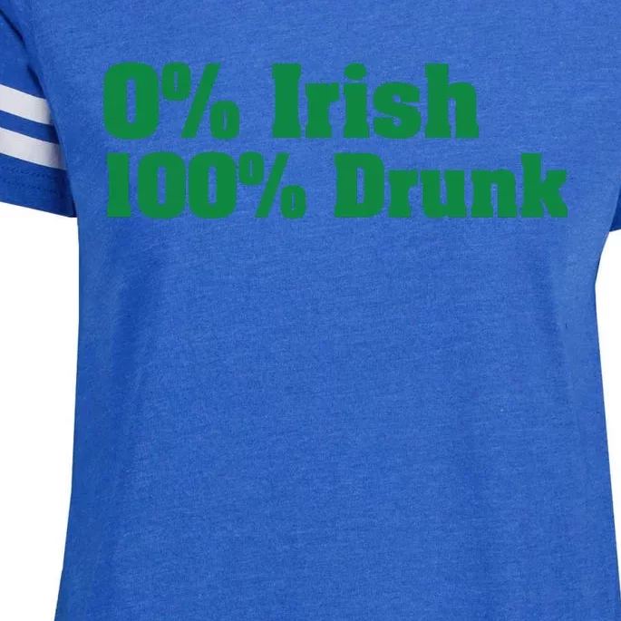 0% Irish 100% Drunk Enza Ladies Jersey Football T-Shirt