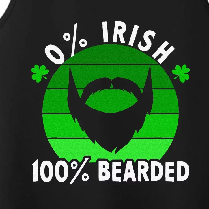 0 Irish 100 Bearded Funny St Patricks Day Gift Performance Tank