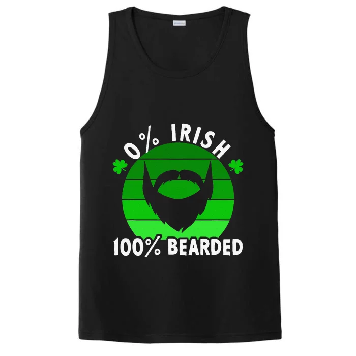 0 Irish 100 Bearded Funny St Patricks Day Gift Performance Tank