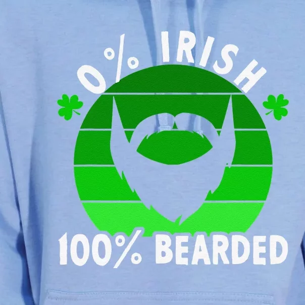 0 Irish 100 Bearded Funny St Patricks Day Gift Unisex Surf Hoodie