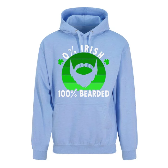 0 Irish 100 Bearded Funny St Patricks Day Gift Unisex Surf Hoodie