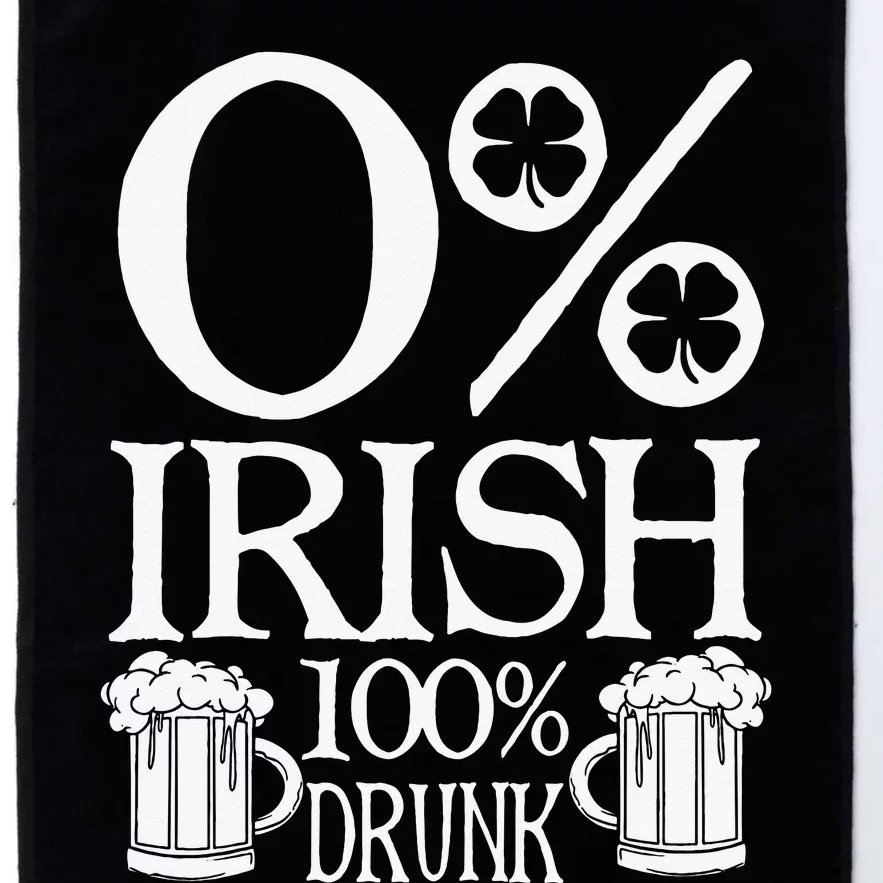 0 Irish 100 Drunk Happy St Patrick Day Beer Lover Gifts Platinum Collection Golf Towel