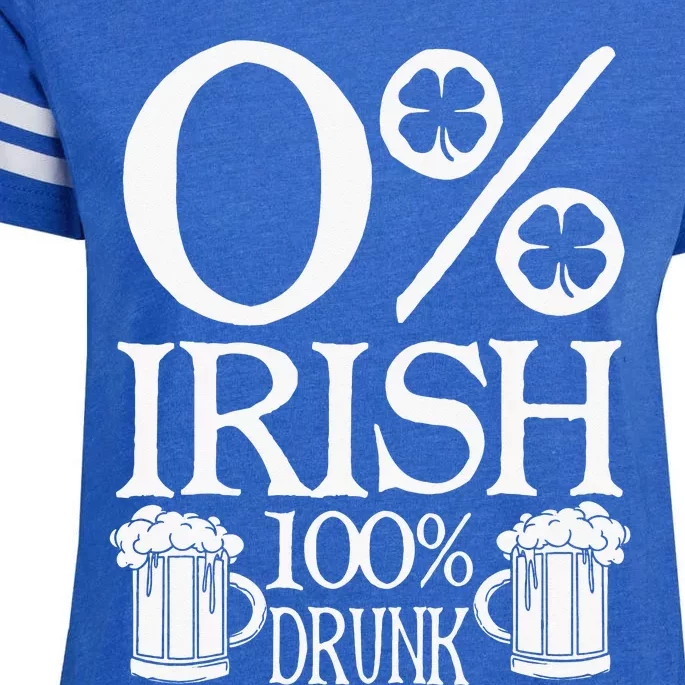 0 Irish 100 Drunk Happy St Patrick Day Beer Lover Gifts Enza Ladies Jersey Football T-Shirt