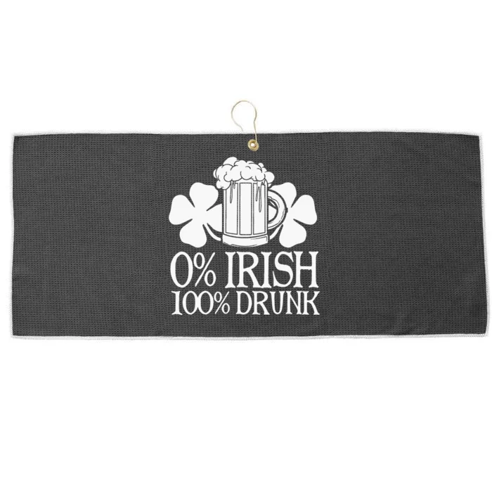 0 Irish 100 Drunk Happy St Patrick Day Beer Lover Large Microfiber Waffle Golf Towel