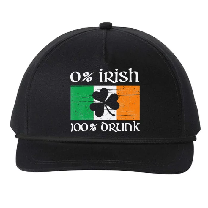 0 Irish 100 Drunk Irish St Patrick Day Lucky Gifts Snapback Five-Panel Rope Hat