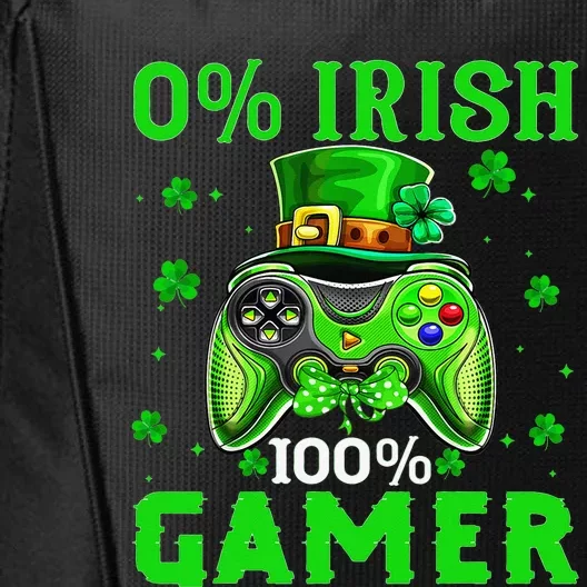 0 Irish 100 Gamer Funny St Patricks Day Video Games City Backpack