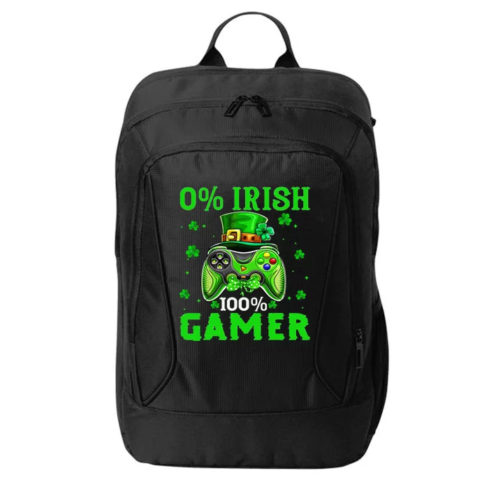 0 Irish 100 Gamer Funny St Patricks Day Video Games City Backpack