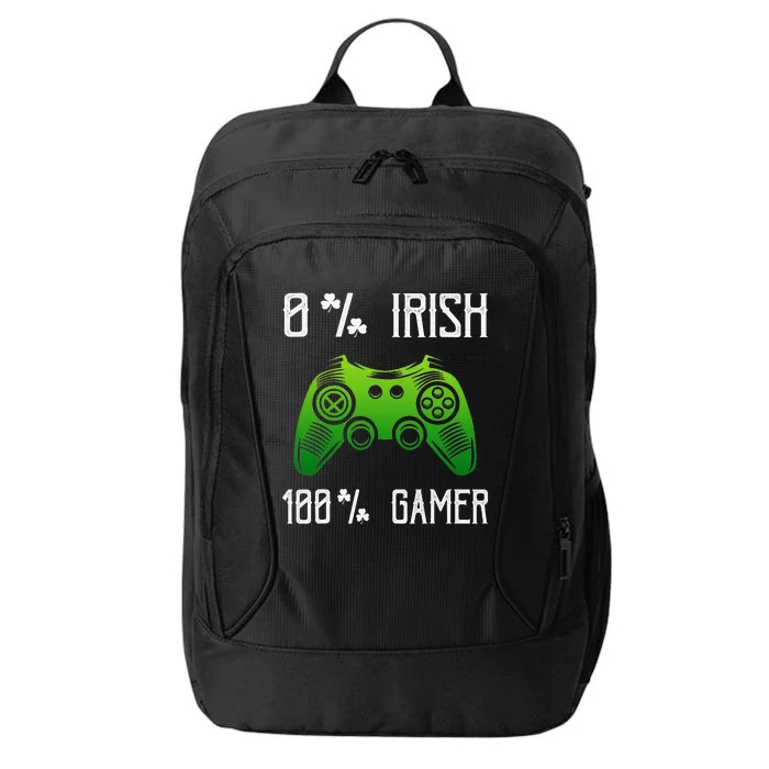 0 Irish 100 Gamer Funny St Patricks Day Video Games City Backpack