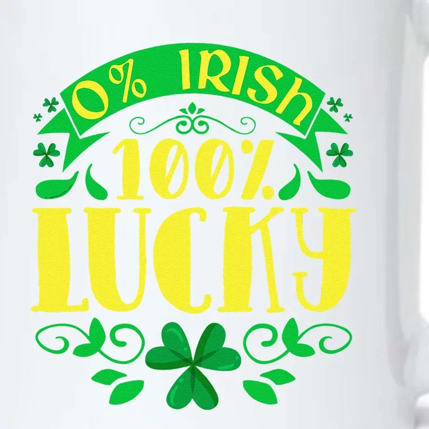 0 Irish 100 Lucky Saint Patrick's Day Celebration Black Color Changing Mug