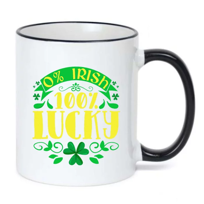 0 Irish 100 Lucky Saint Patrick's Day Celebration Black Color Changing Mug