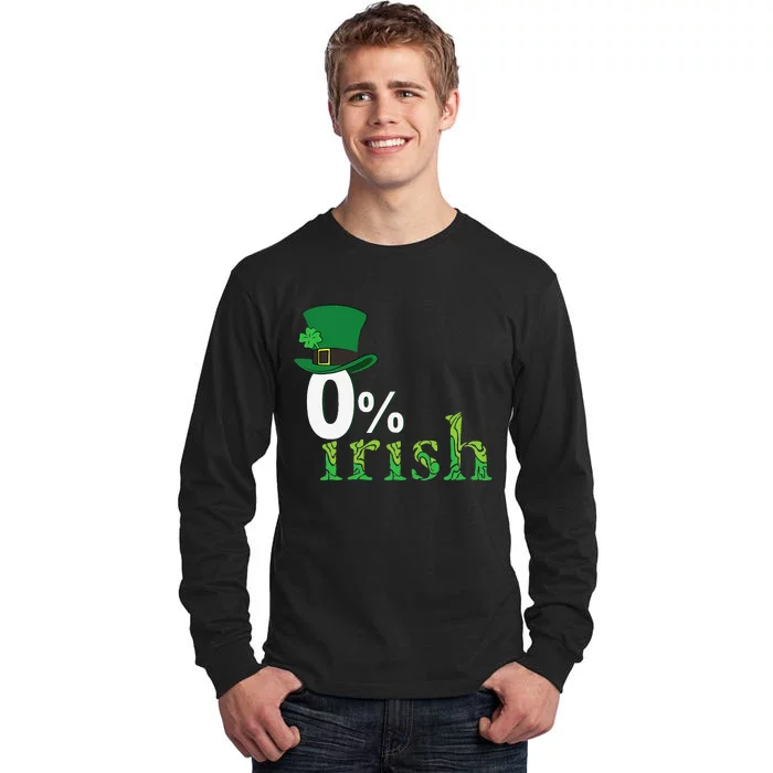 0 Irish Funny Clover St.Patrick's Day Gift Idea Tall Long Sleeve T-Shirt