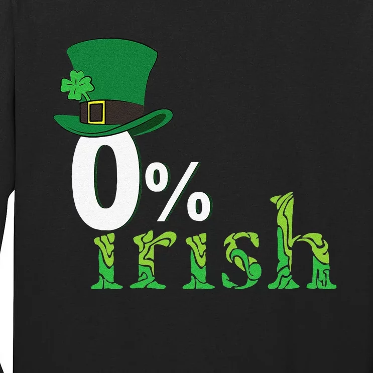 0 Irish Funny Clover St.Patrick's Day Gift Idea Tall Long Sleeve T-Shirt