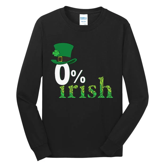 0 Irish Funny Clover St.Patrick's Day Gift Idea Tall Long Sleeve T-Shirt