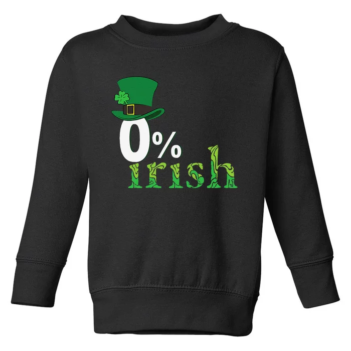 0 Irish Funny Clover St.Patrick's Day Gift Idea Toddler Sweatshirt